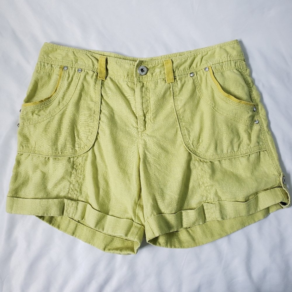 INC Linen shorts rolled cuff